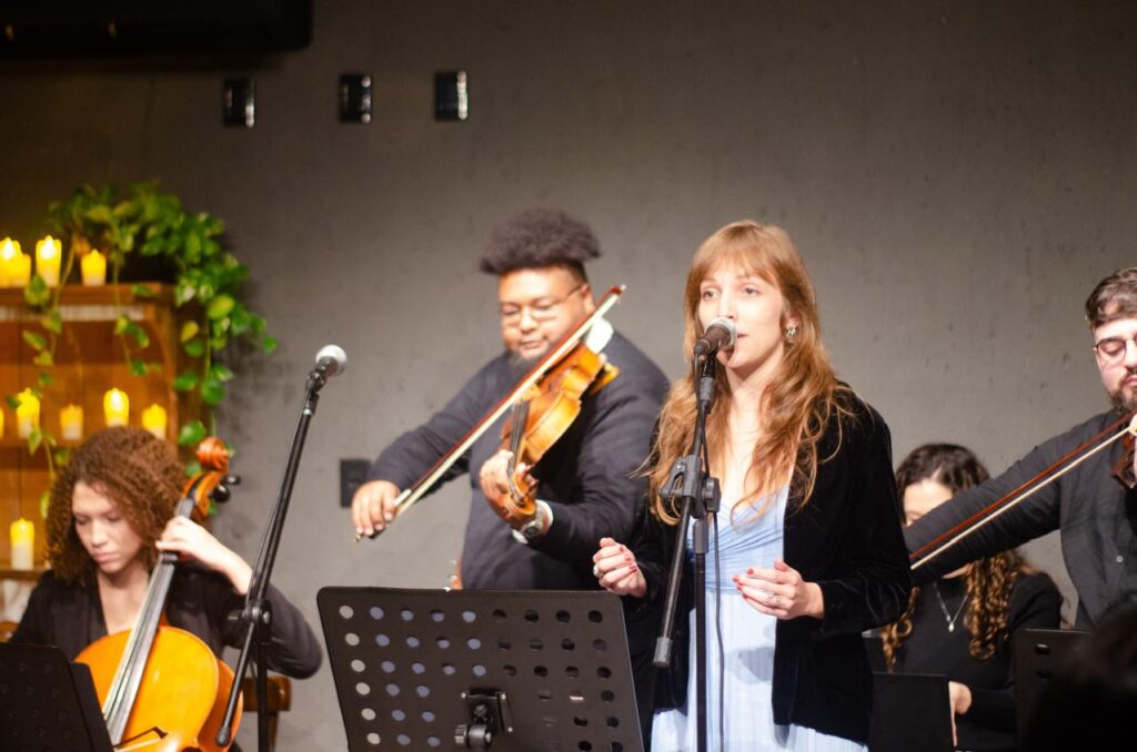 Grupo musical se apresentando em casamento em Porto Alegre, Rio Grande do Sul